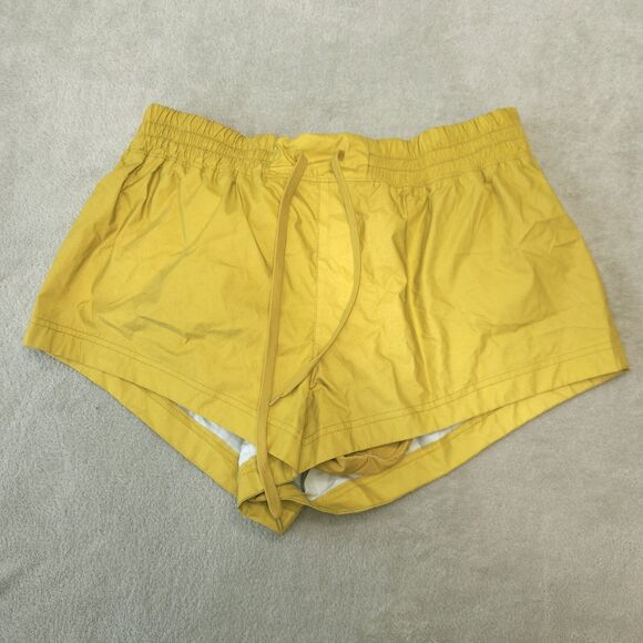Free People Shorts Medium Yellow Lined Reflective Active Running Hot Girl Walk - Picture 3 of 13